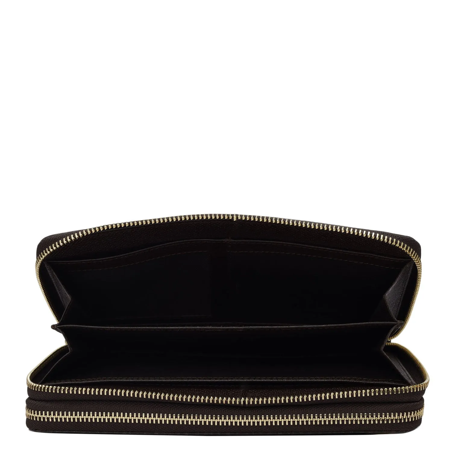 Monogram Leather Multi Pouch - Chocolate