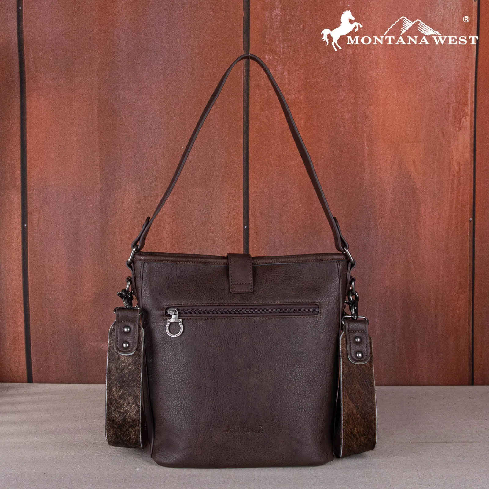 Montana West Buckle Cowhide Tote