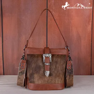 Montana West Buckle Cowhide Tote