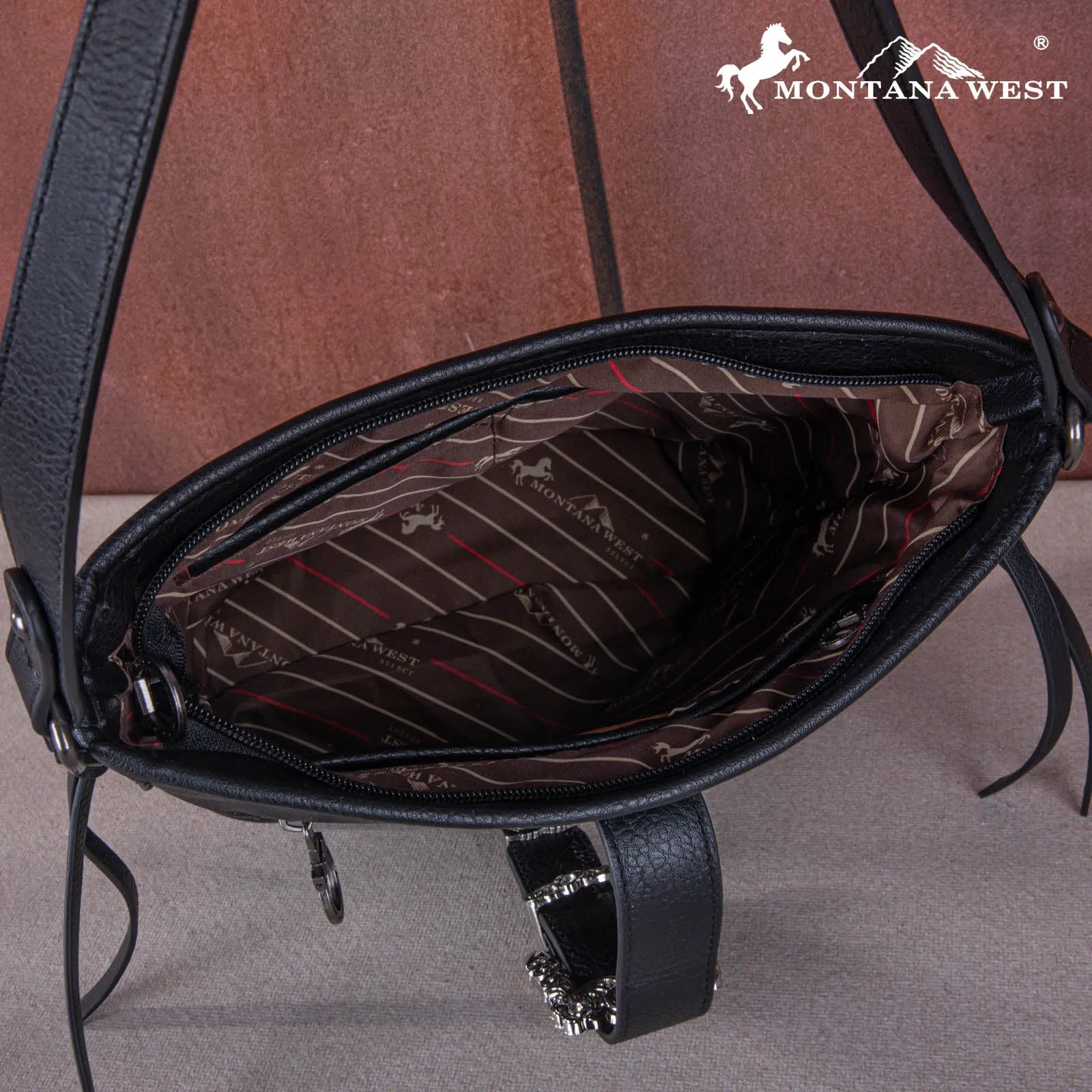 Montana West Buckle Cowhide Tote