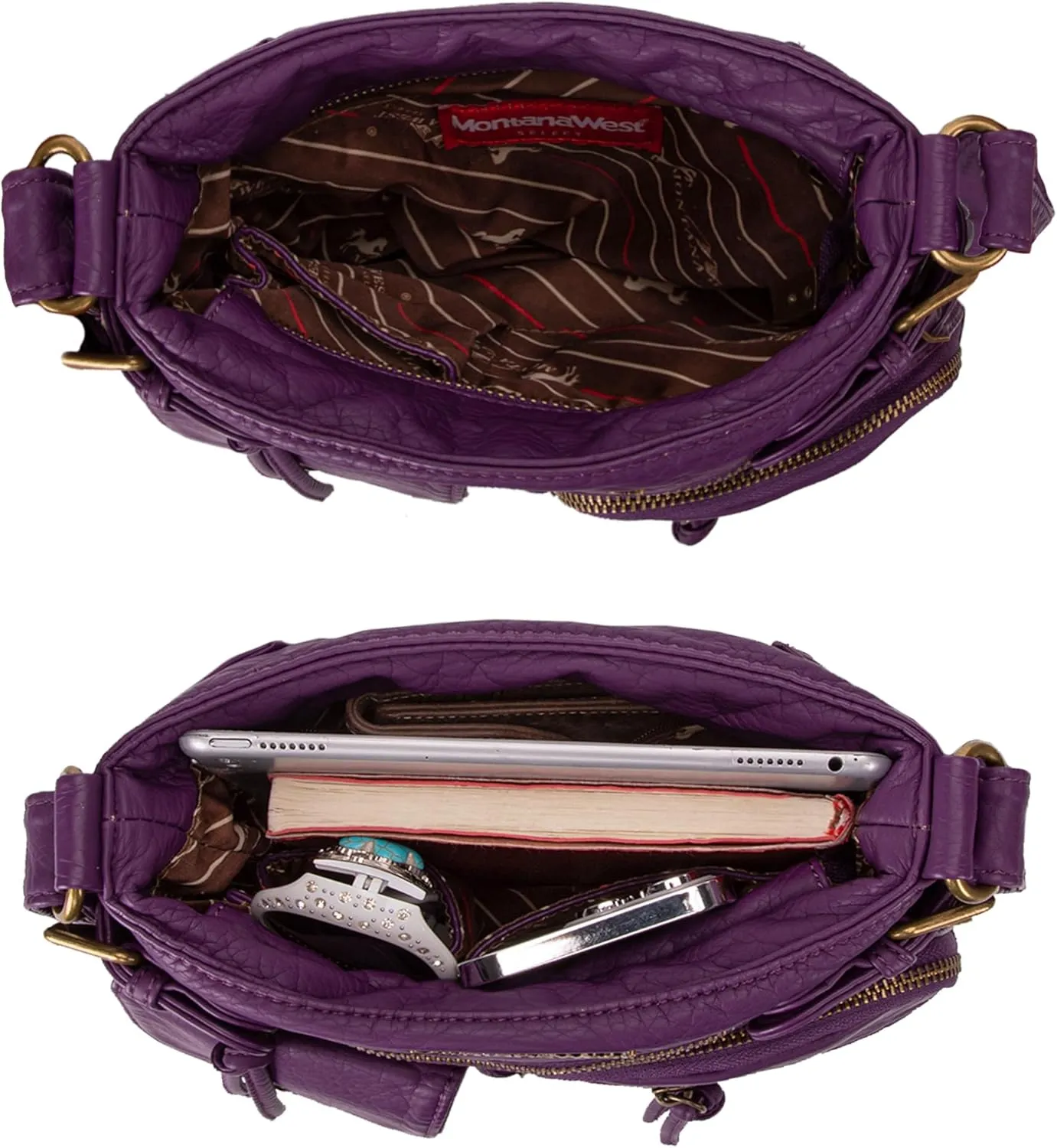 Montana West Crossbody Bag for Women Multi Pocket Shoulder Medium Travel Purses Ultra Soft Washed Leather
