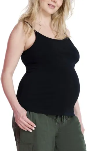 Motherhood Maternity Women's Clip Down Nursing Tank Top Cami with Adjustable Straps for Breastfeeding