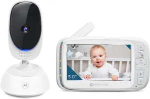 Motorola Nursery VM75 Video Baby Monitor Camera, 1000ft Range no WiFi 2.4 GHz Wireless, 5" Screen, 2-Way Audio, Temperature Sensor, Night Vision