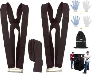 Moving Straps, 2-Person Lifting & Moving Straps, Lifting Straps for 2 Movers, Shoulder Moving Strap Dolly for Lifting Furniture, Appliances, Mattresses, or Any Item Up to 800 lbs, 2 Years Warranty