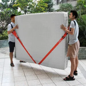 Moving Straps 2-Person Lifting and Moving System Adjustable Shoulder Lifting Carrying and Moving Straps Easily Move Lift Carry Secure Furniture Heavy Objects Orange