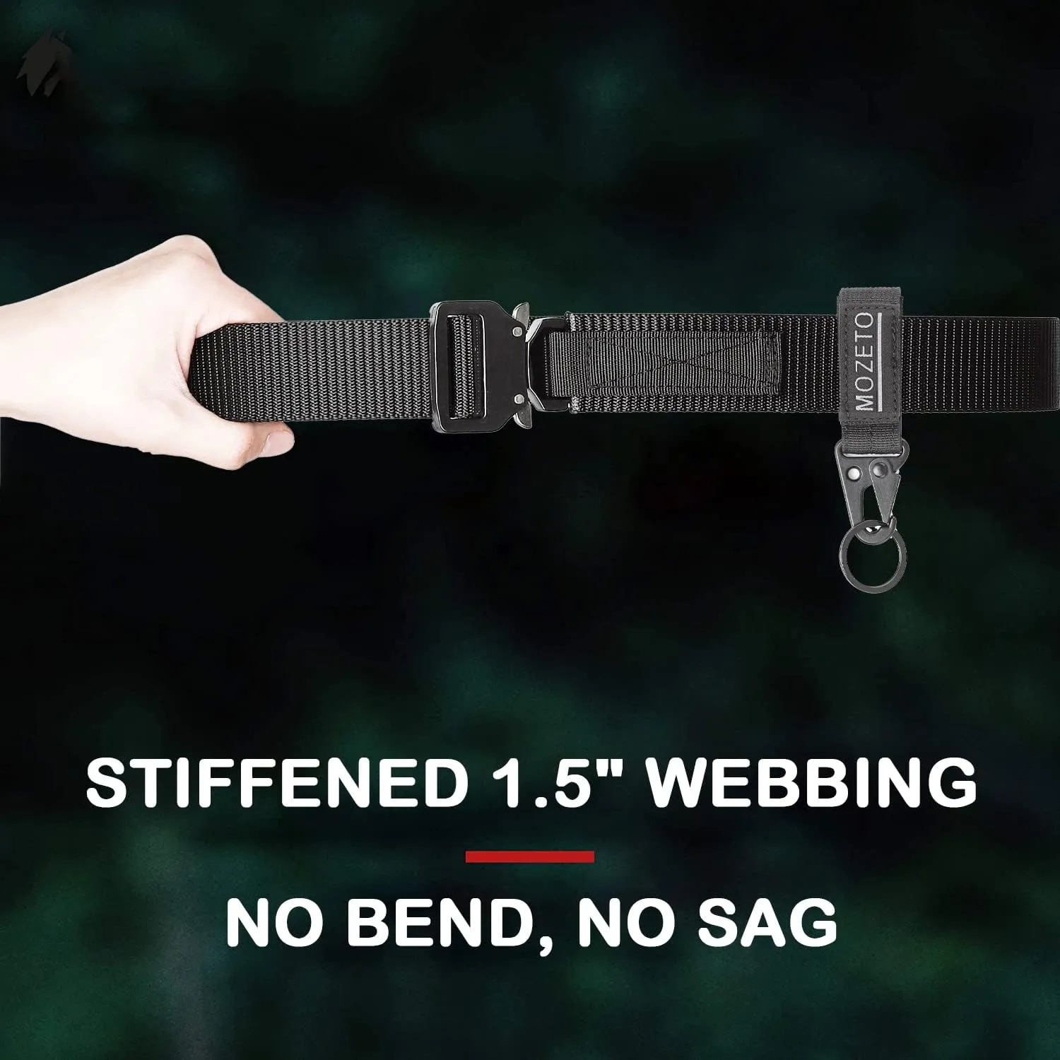 MOZETO Tactical Belts for Men 1.5" Nylon EDC CCW Gun Belt for Concealed Carry Holsters with Heavy Duty Quick Release Buckle