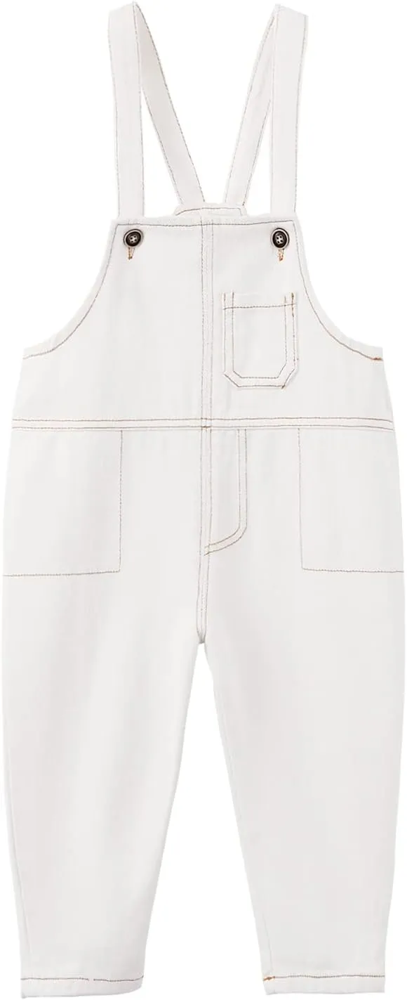 Mud Kingdom Little Boys Cute Denim Overalls Adjustable Straps