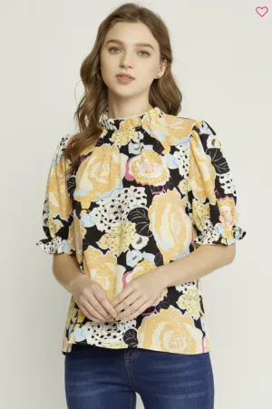 Multi-Color Floral Top