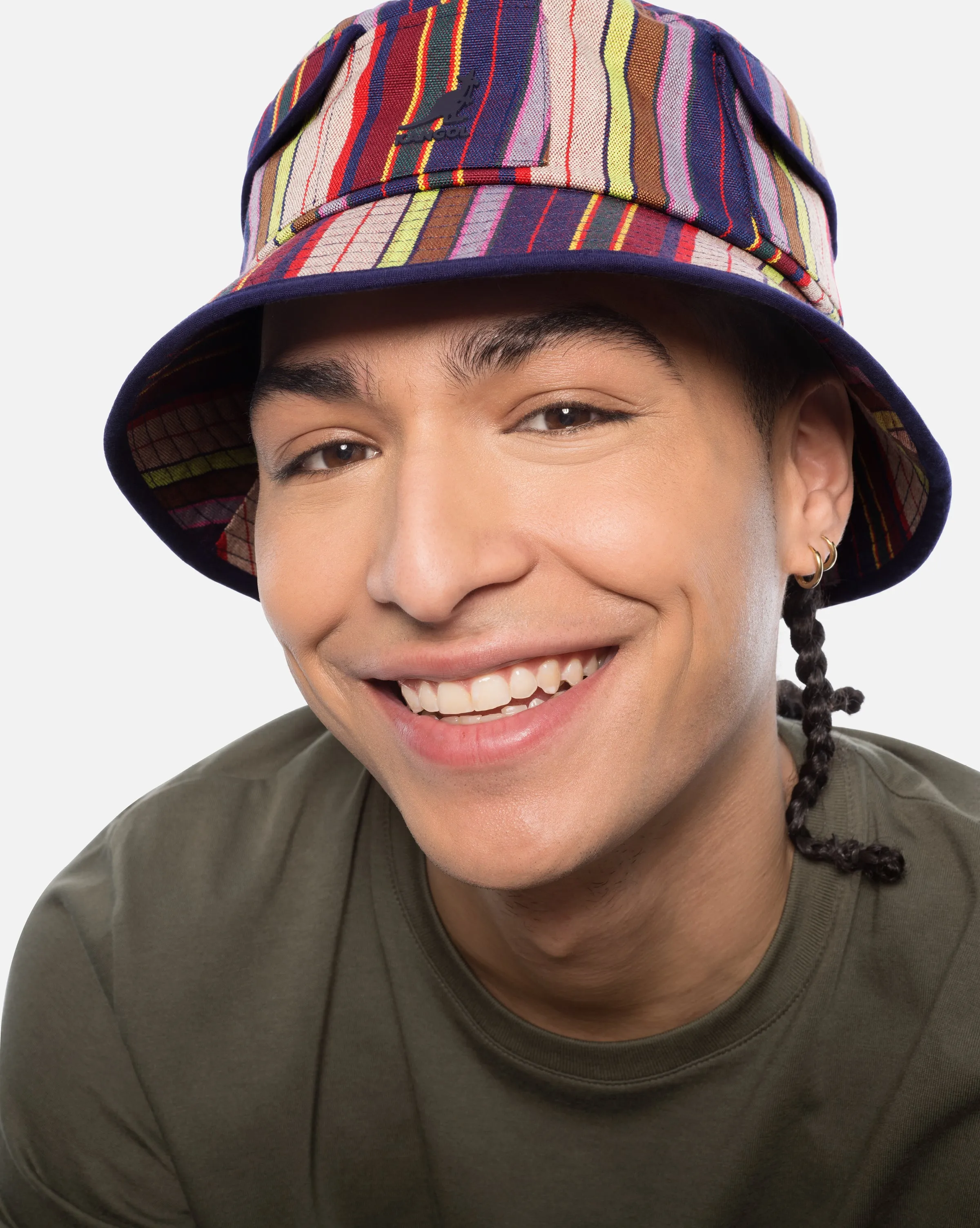 Multi Color Stripe Bucket