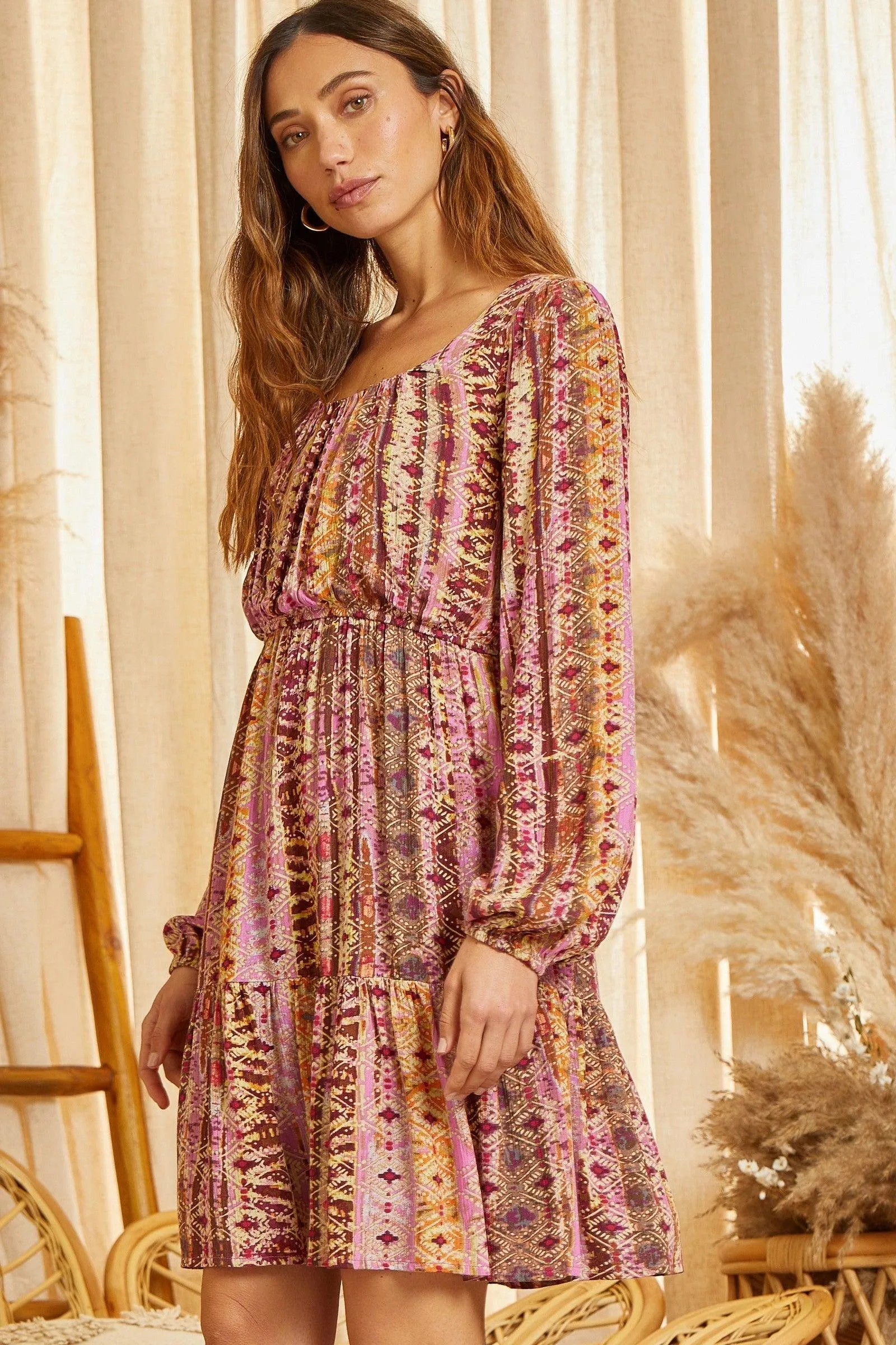 Multi Color Waistline Dress