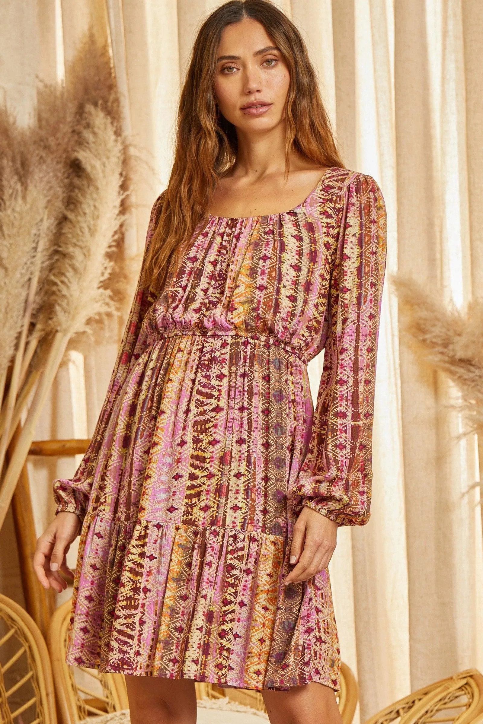 Multi Color Waistline Dress