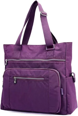 Multi Pocket Nylon Totes Handbag Large Shoulder Bag Travel Purse Bags For Women