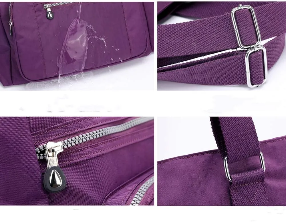 Multi Pocket Nylon Totes Handbag Large Shoulder Bag Travel Purse Bags For Women