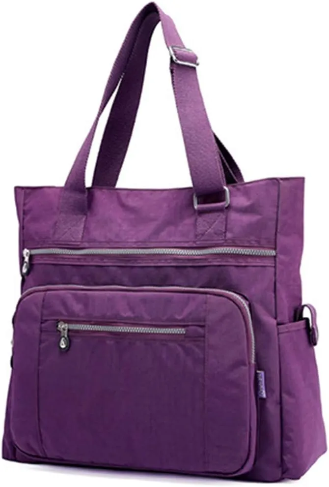 Multi Pocket Nylon Totes Handbag Large Shoulder Bag Travel Purse Bags For Women