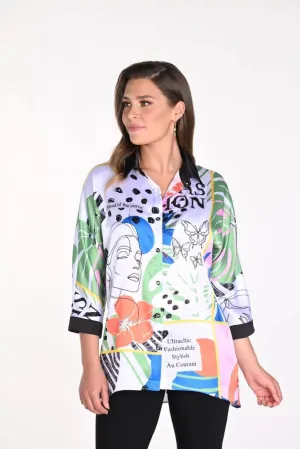Multicolored Woven Top