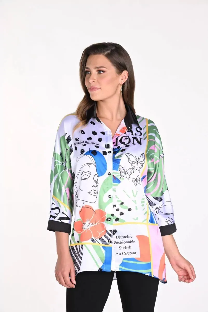 Multicolored Woven Top