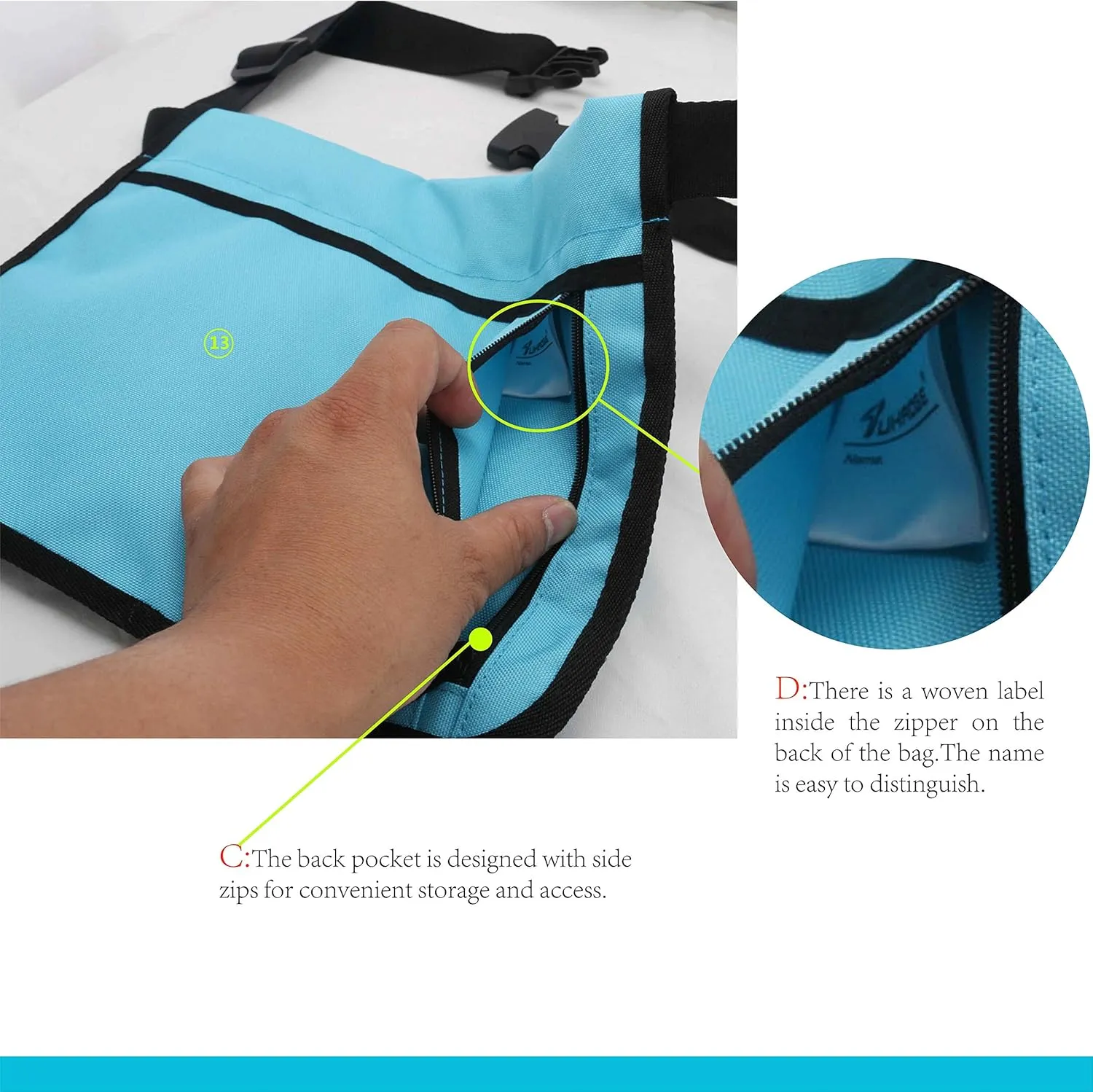 Multifunctional Nurse Storage Bag - Medical Kit Waist Bag With Pocket for Practical Storage (Blue)
