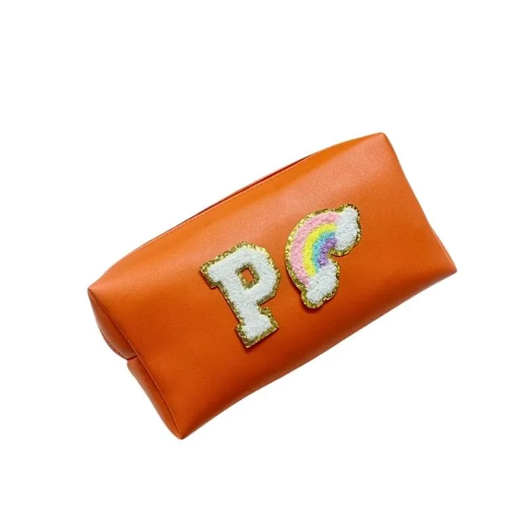 Multipurpose Pouch with Double Pocket | PU Leather Pouch with Motifs