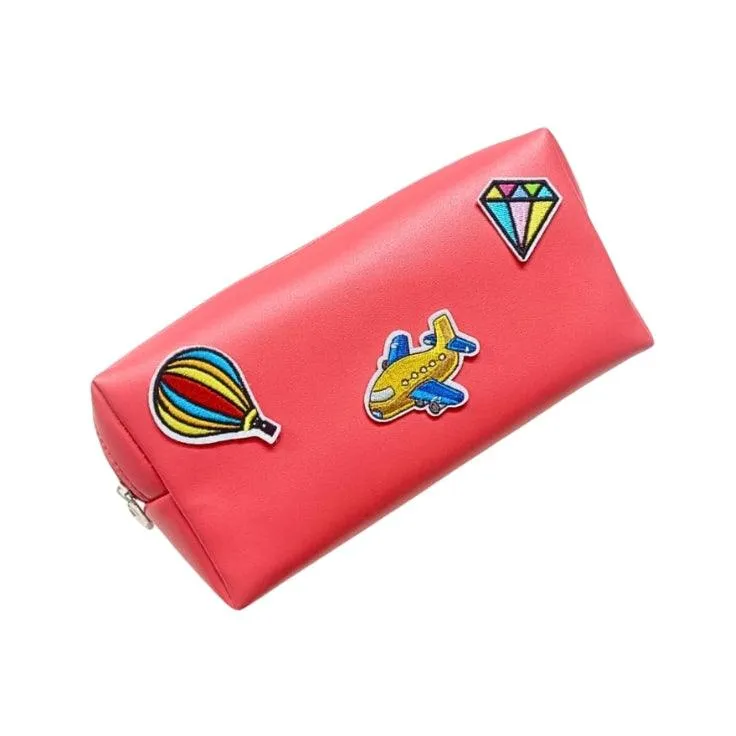 Multipurpose Pouch with Double Pocket | PU Leather Pouch with Motifs