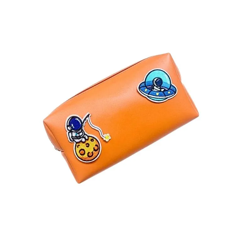 Multipurpose Pouch with Double Pocket | PU Leather Pouch with Motifs