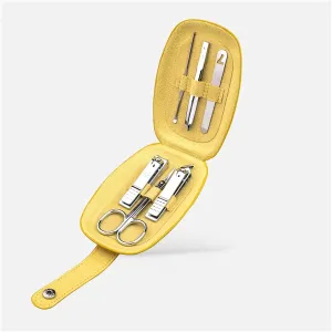Nail Clippers Set Nail Clippers,Mini Manicure Set Nail Clipper Set 6 in 1 Stainless Steel Pedicure Care Grooming Kit ​with Portable Travel Case Pedicure Tools for Feet (Color : Yellow)