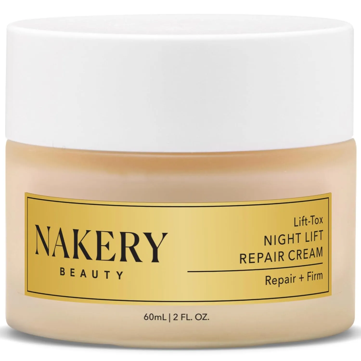 Nakery Lift-Tox Night Cream for Women - Overnight Anti Wrinkle Face Cream for Firmer & Smoother Complexion - Hydrating Night Cream for Women with Crepey Skin - Rich Night Face Cream for Mature Skin