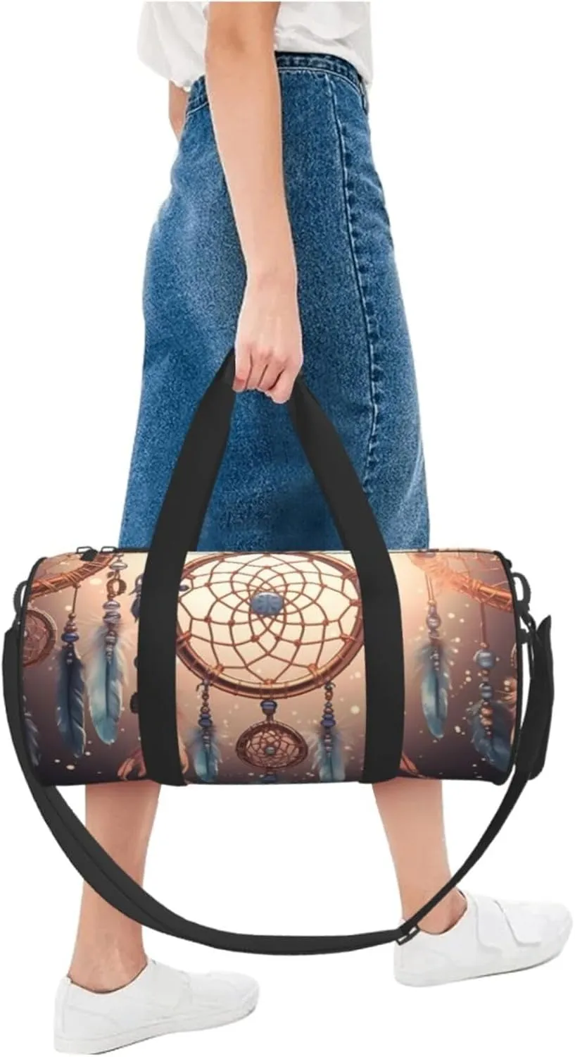 Native American Dream Catcher Travel Duffle Bag for Men Women Sport Gym Bag Foldable Weekender Bag Carry on Overnight Bag for Travel Swimming Basketball