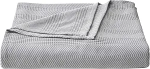 Nautica - Twin Blanket, Ring Spun Cotton Bedding, Medium-Weight for All Seasons, Dorm Room Essentials, Oeko-Tex Certified (Chevron Grey)