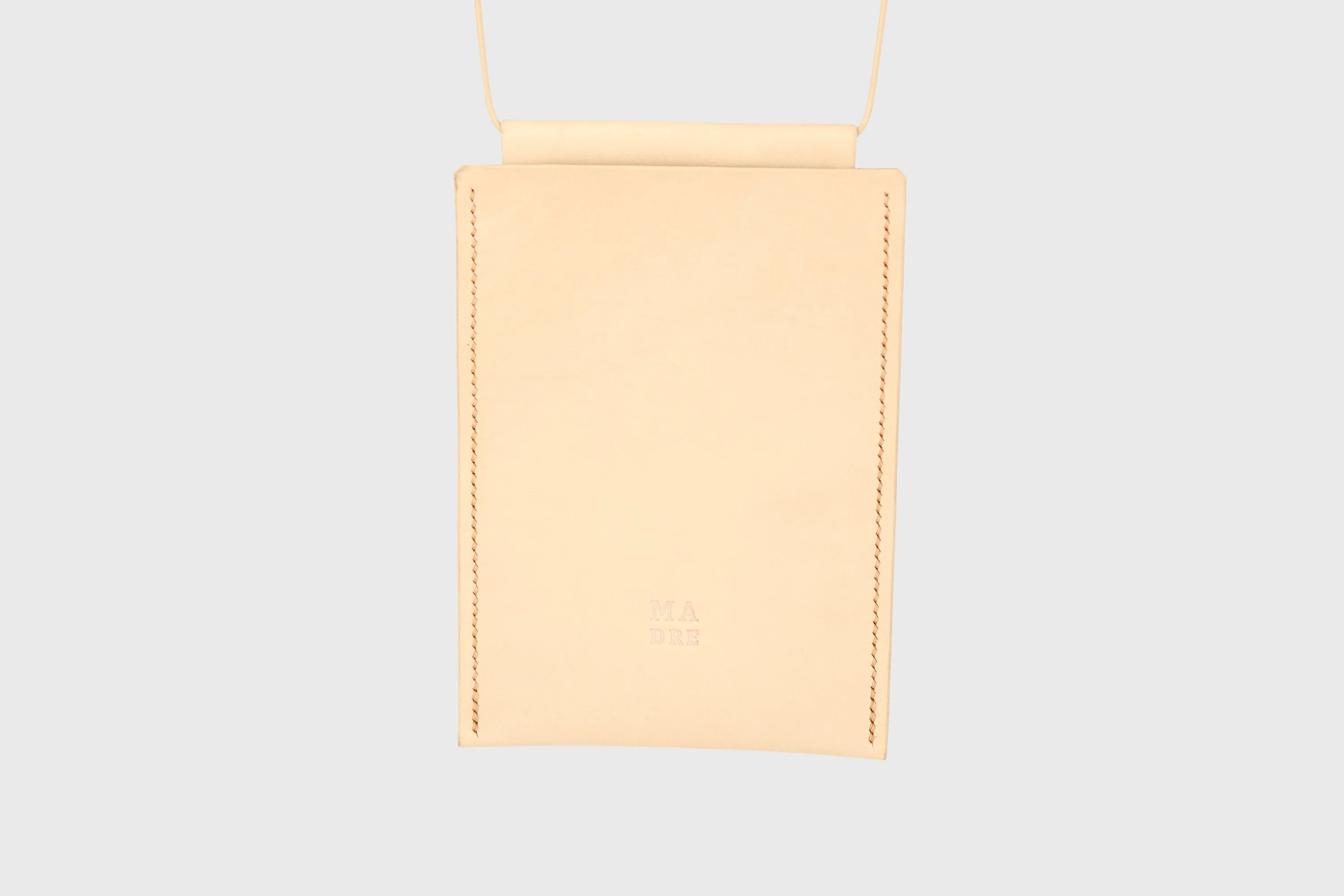 Neck Pouch in Brown Leather