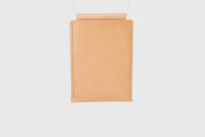 Neck Pouch in Brown Leather