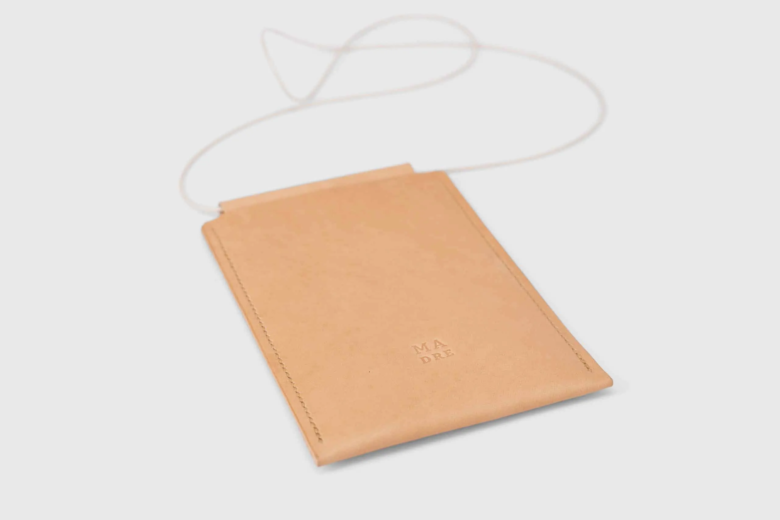 Neck Pouch in Brown Leather