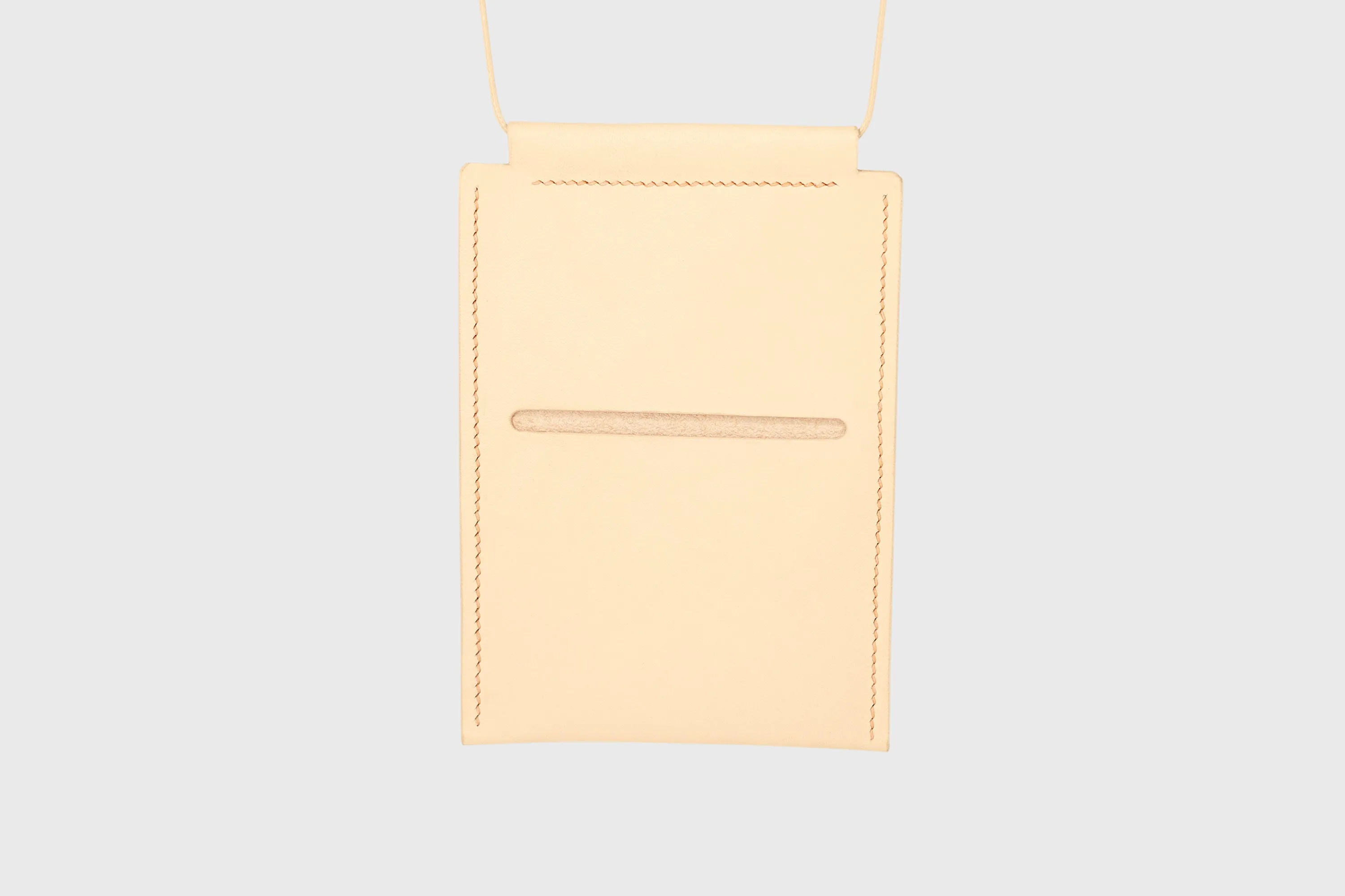Neck Pouch in Brown Leather