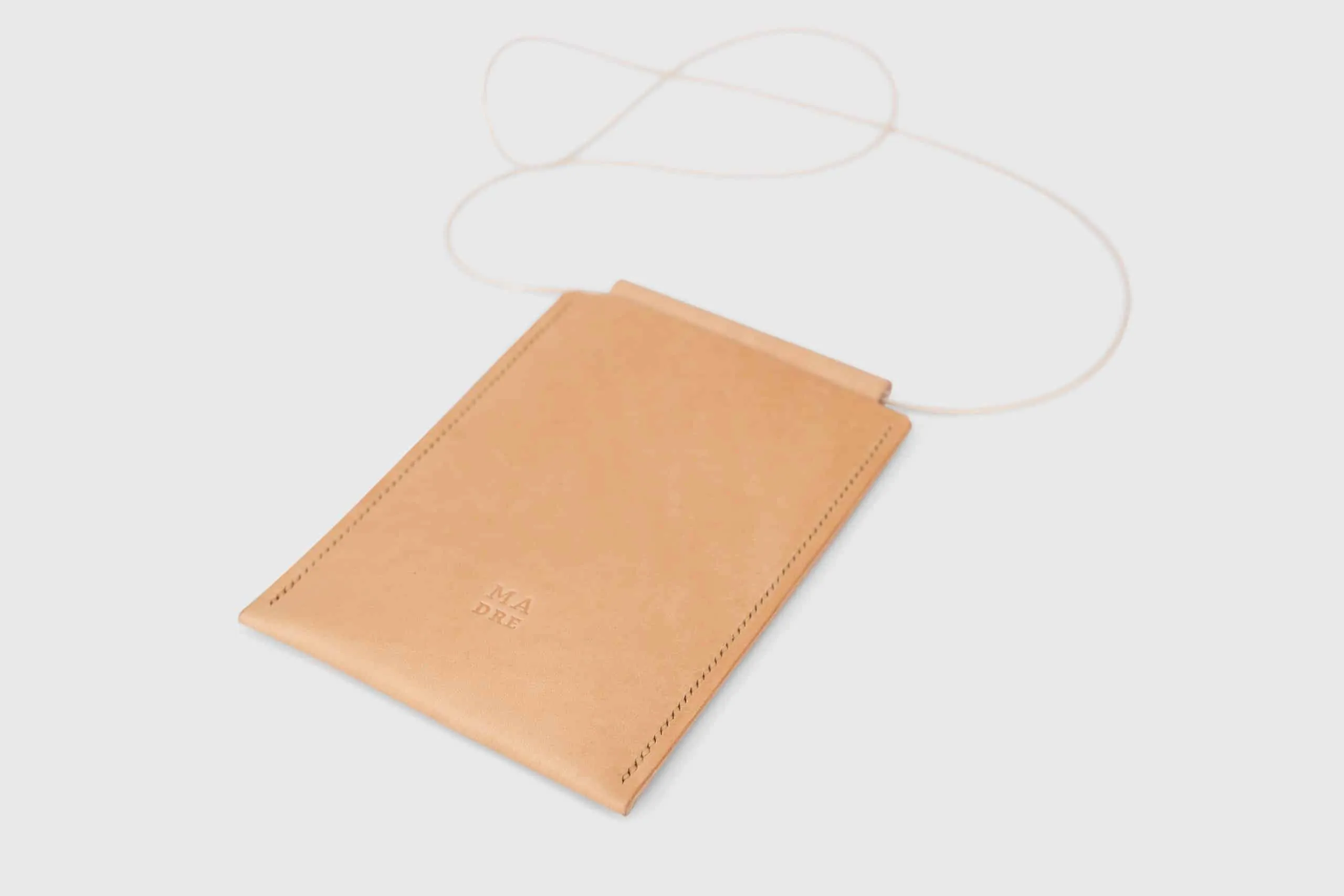 Neck Pouch in Brown Leather