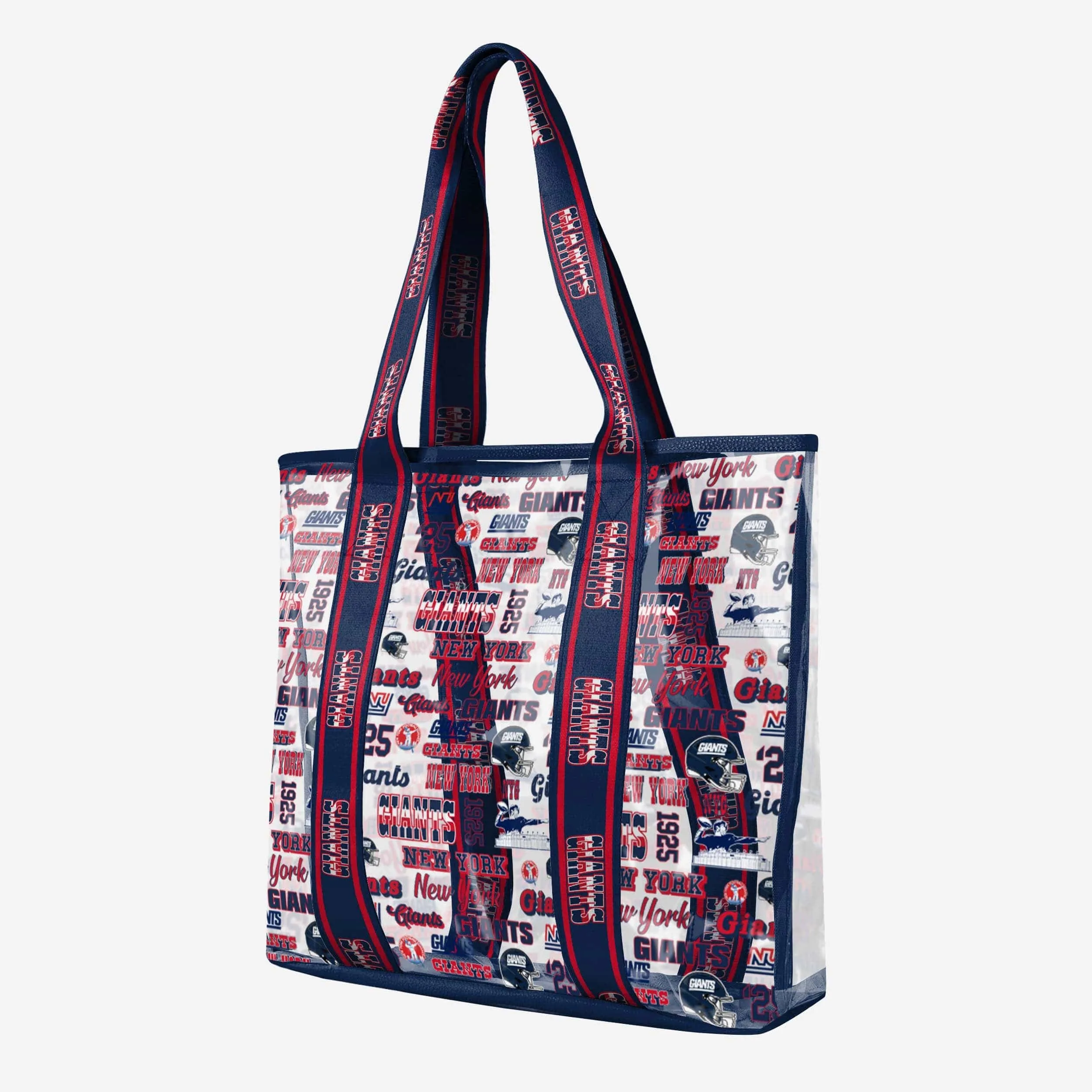 New York Giants Repeat Retro Print Clear Tote Bag