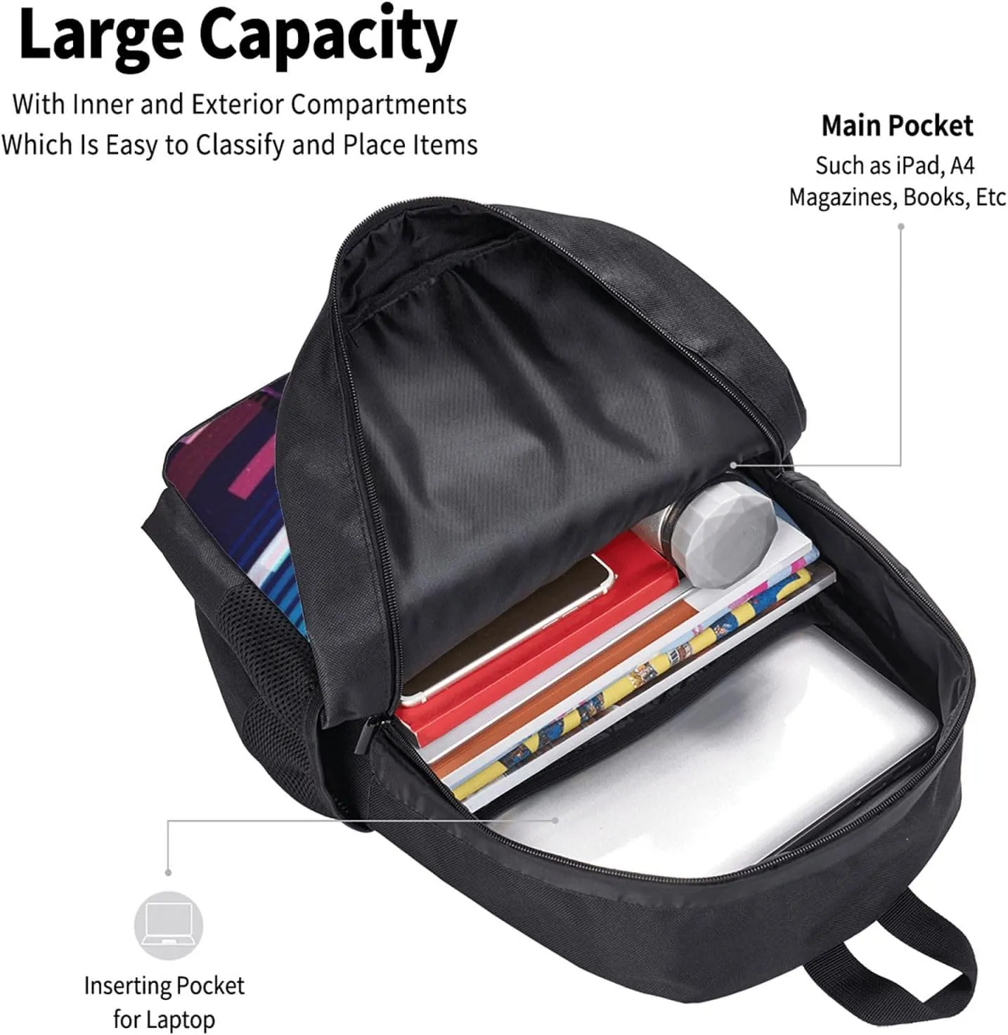 Nic-olas Cage Backpack,Large Capacity Lightweight Travel Casual Daypack Large Laptop Bag