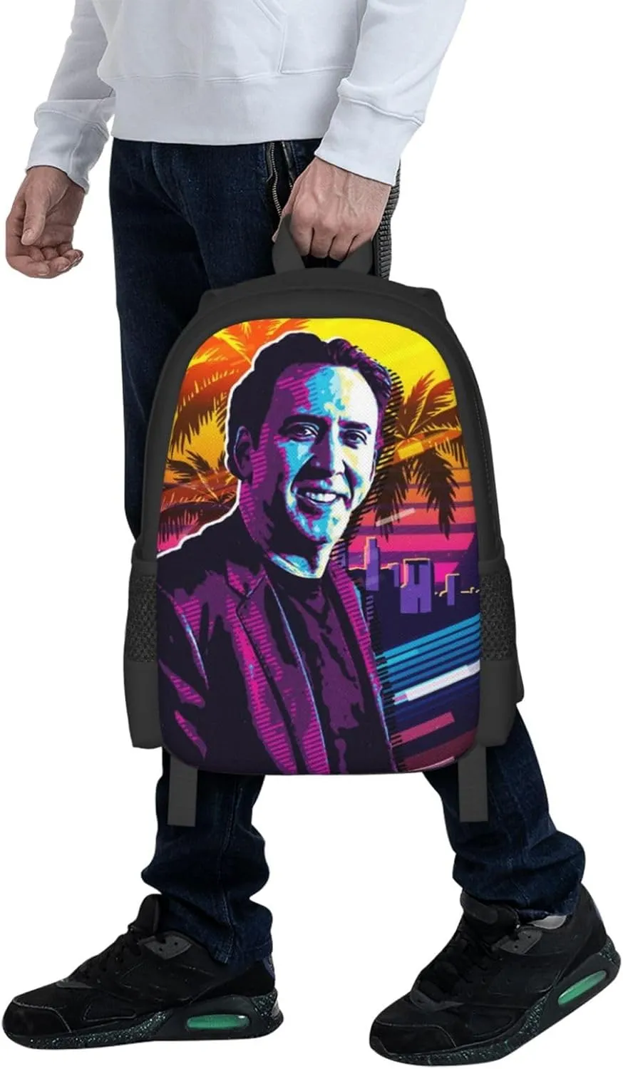 Nic-olas Cage Backpack,Large Capacity Lightweight Travel Casual Daypack Large Laptop Bag