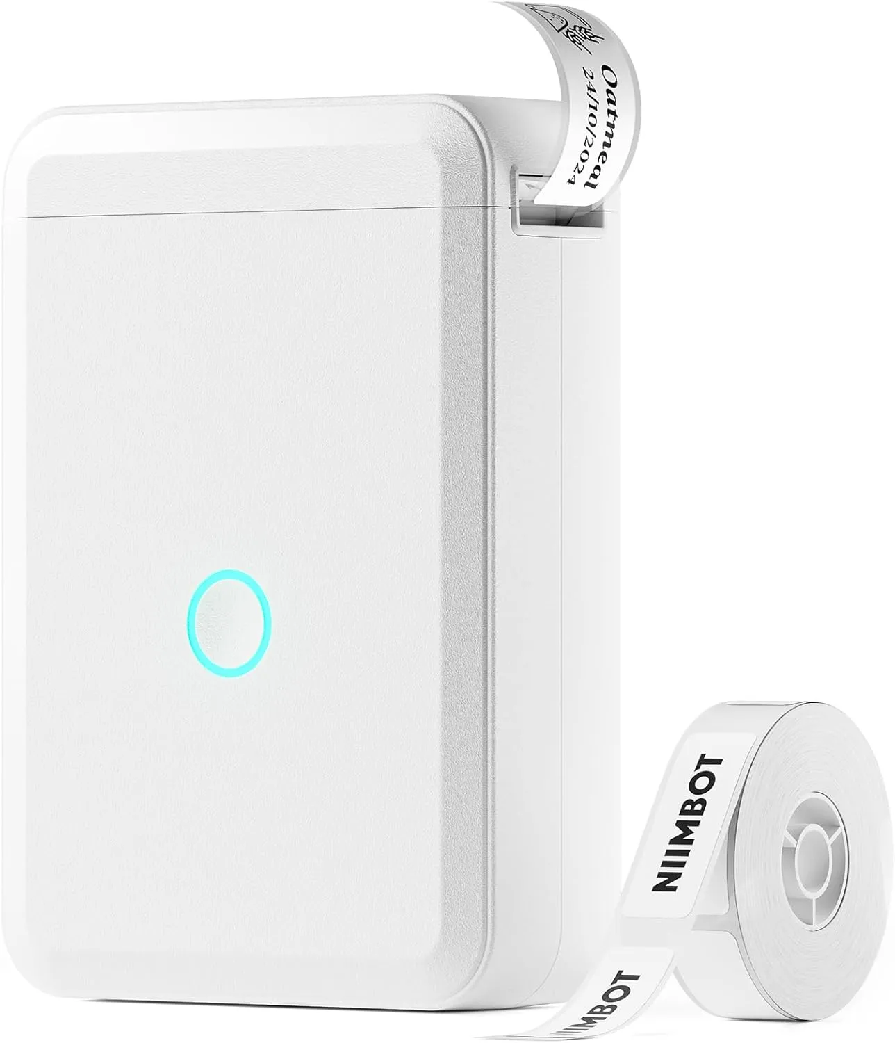 NIIMBOT D110 Label Maker Machine with Label, Small Label Printer Bluetooth Connection Multiple Templates Available for Phone Easy to Use for Office Home Organization Rechargeable White