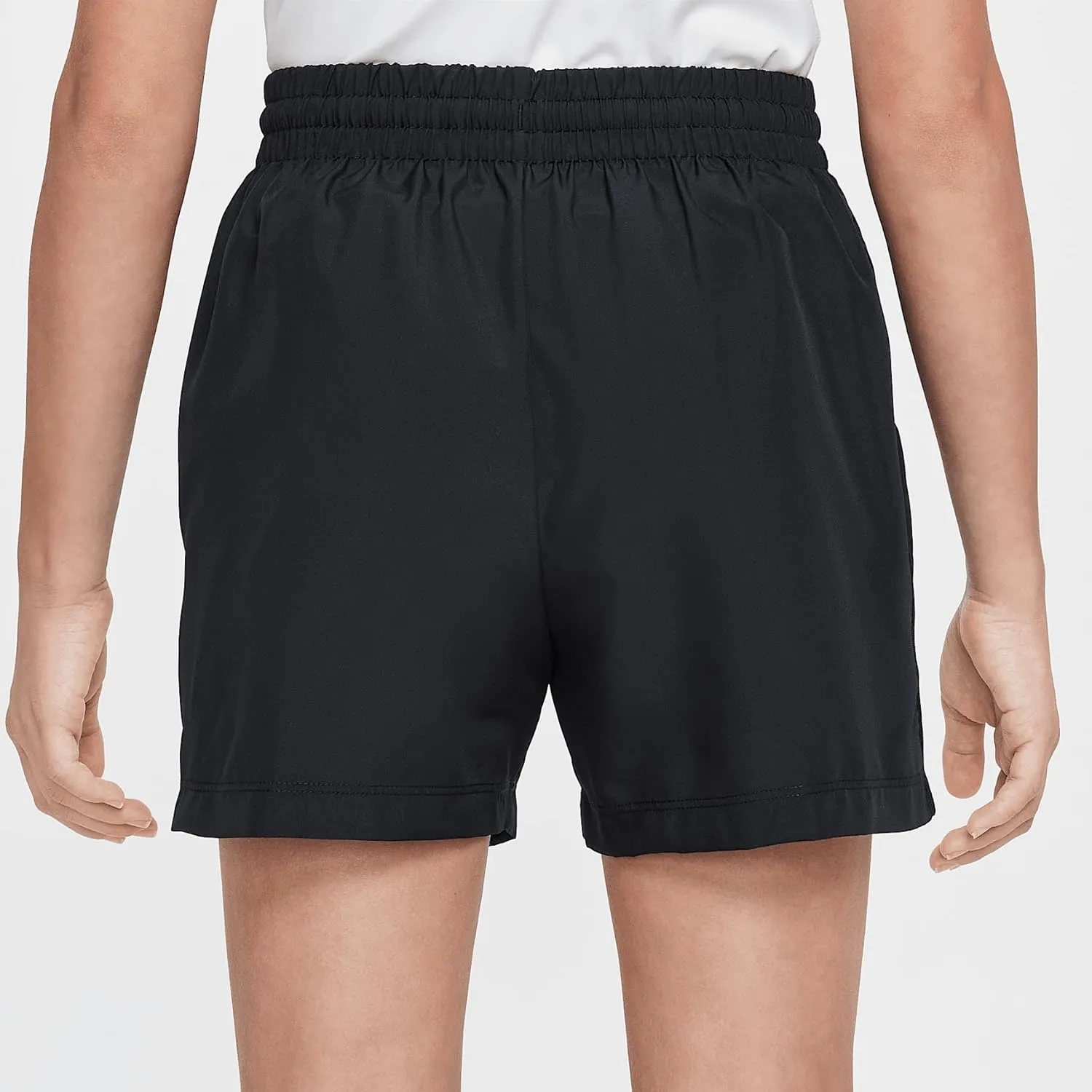 Nike Multi Big Kids' Dri-FIT 4" Woven Shorts (Black/White, HJ3742-010)