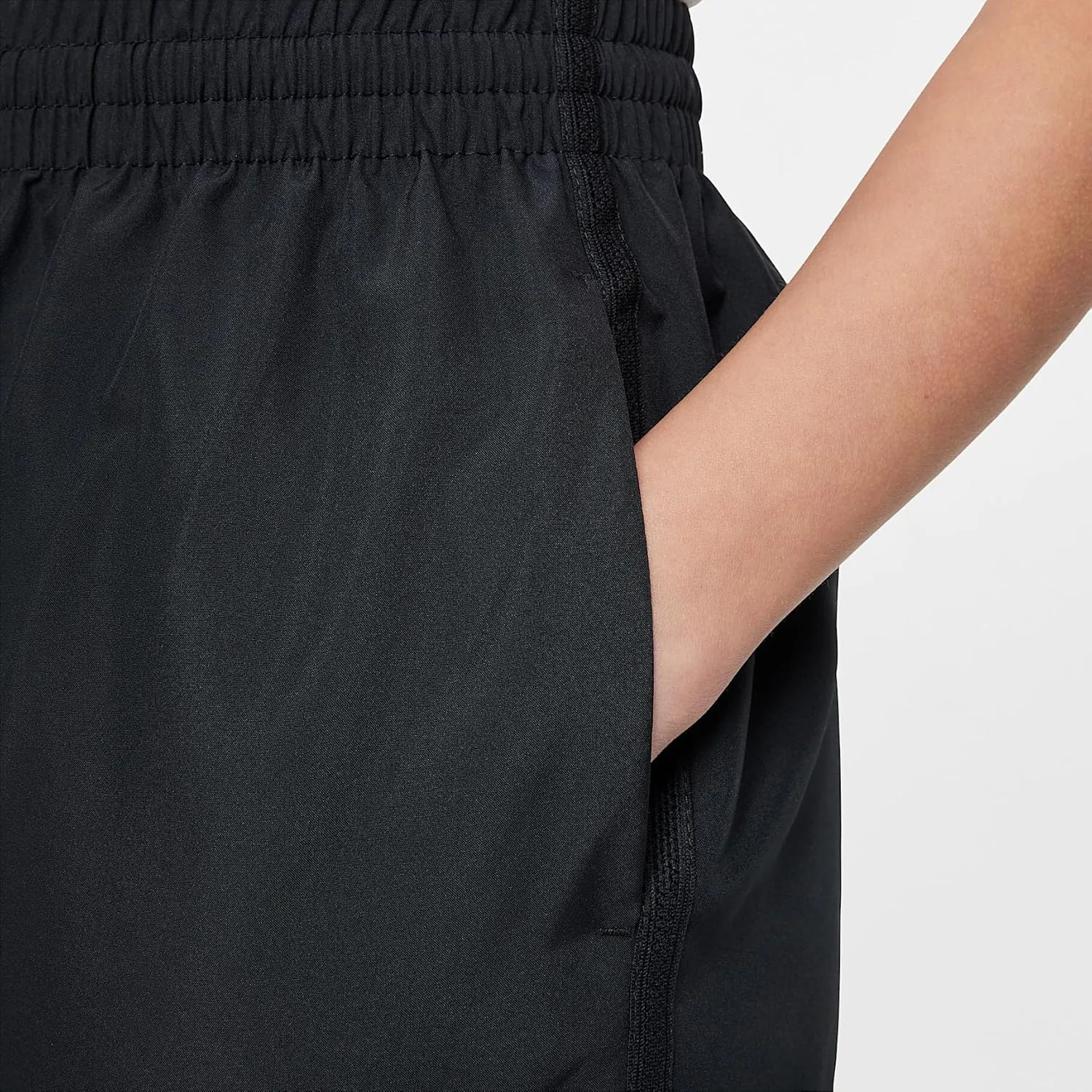 Nike Multi Big Kids' Dri-FIT 4" Woven Shorts (Black/White, HJ3742-010)
