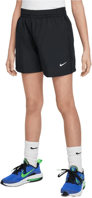 Nike Multi Big Kids' Dri-FIT 4" Woven Shorts (Black/White, HJ3742-010)