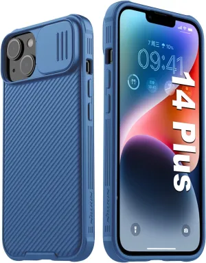 Nillkin for iPhone 14 Plus case, CamShield Pro Case for iPhone 14 Plus Phone Case with Slide Camera Cover, Back Cover Compatible with iPhone 14 Plus 5G case 6.7'' (Blue)
