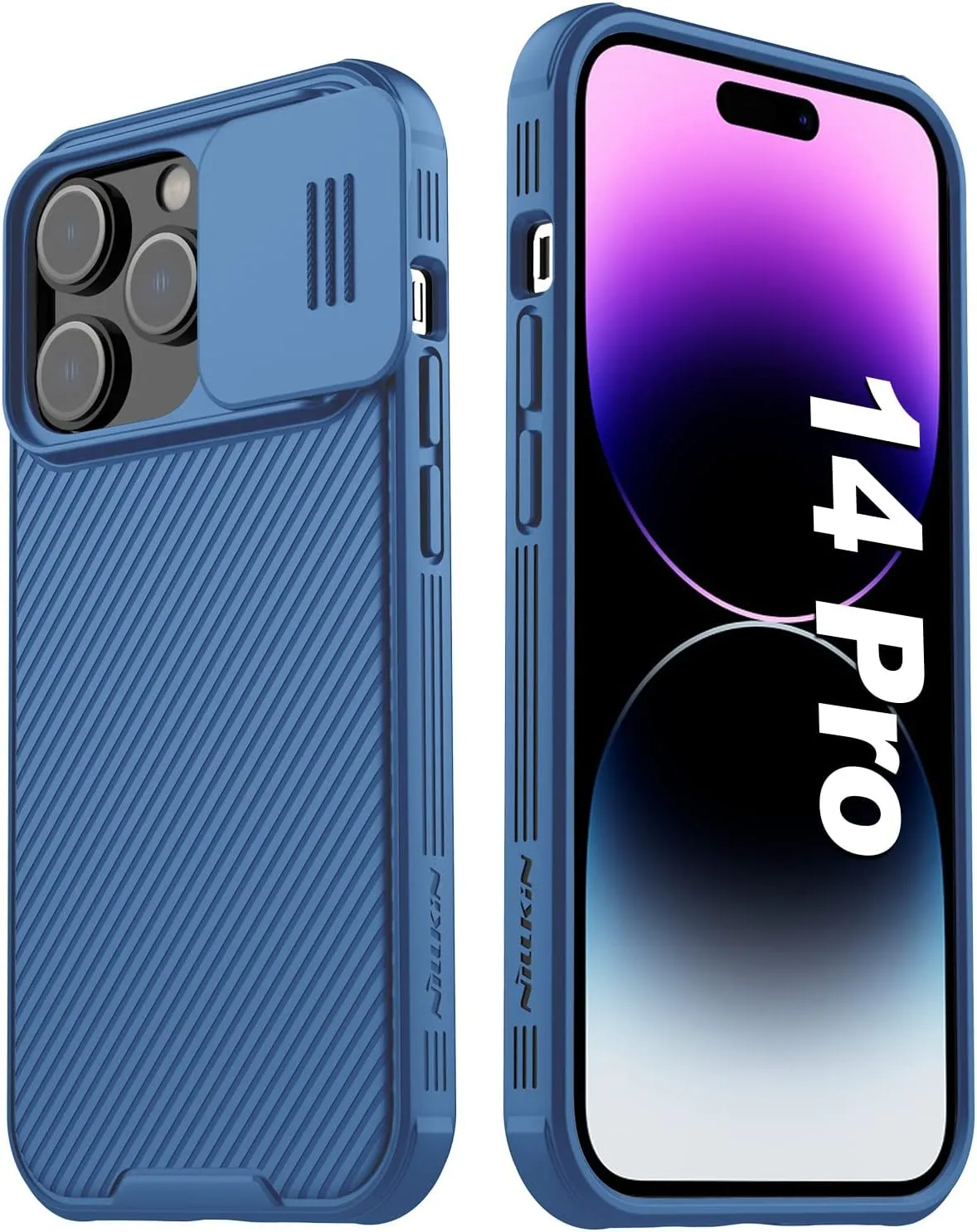 Nillkin for iPhone 14 Pro case, CamShield Pro 14 Pro Case with Slide Camera Cover, Back Cover Compatible with iPhone 14 Pro 5g case 6.1'' -Blue