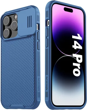 Nillkin for iPhone 14 Pro case, CamShield Pro 14 Pro Case with Slide Camera Cover, Back Cover Compatible with iPhone 14 Pro 5g case 6.1'' -Blue