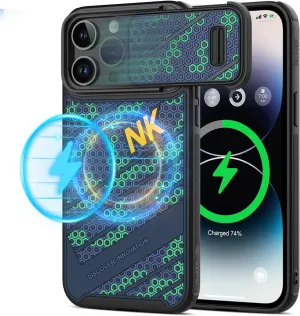 Nillkin for iPhone 14 Pro Magnetic Case with Camera Cover, Compatible with MagSafe, CamShield Pro Magnetic 14 Pro 5G Car Mount Case 6.1’’, Built-in Magnet Circle