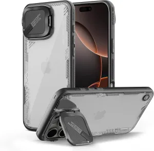 Nillkin for iPhone 16 Pro Max Case Clear, Never Yellow and Biodegradable Material, Translucent Case with Invisible Kickstand & Camera Cover, Slim Protective Phone Case for 16 Pro Max 6.9 inch, Black