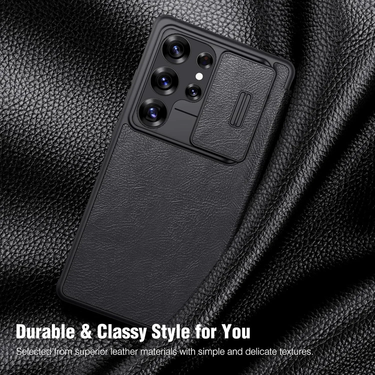 Nillkin for Samsung Galaxy S25 Ultra Wallet Case with Camera Cover, [Lens Protection] Premium Leather Slim Protective Shockproof Hard Cover Flip Phone Case for Galaxy S25 Ultra 6.9'' Brown