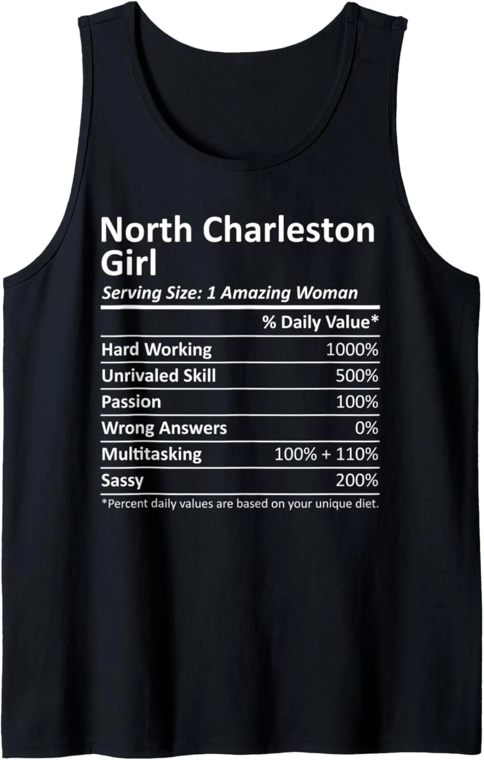 NORTH CHARLESTON GIRL SC SOUTH CAROLINA Funny City Home Gift Tank Top