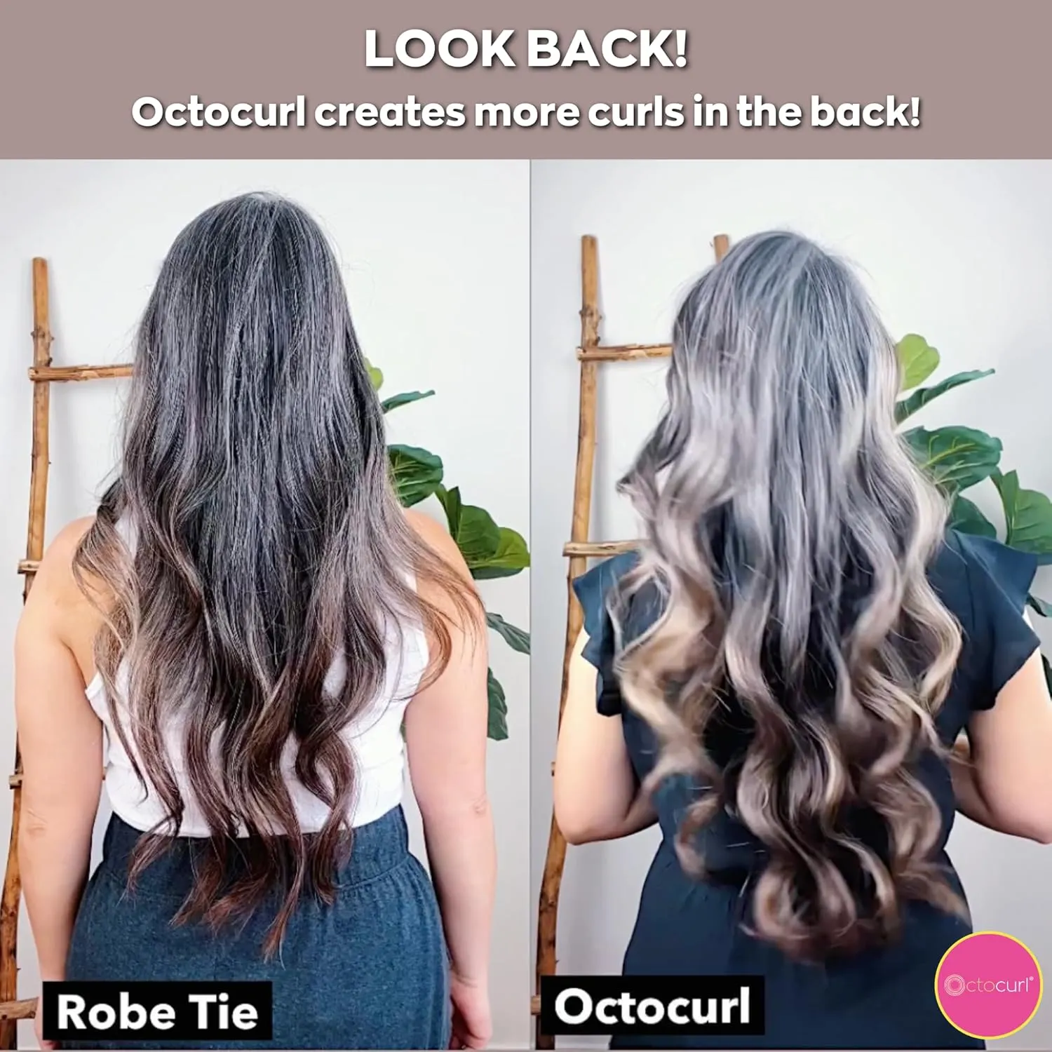 Octocurl Satin Hair Curlers - Heatless Curls Overnight - Headband Curlers for Long Hair (Satin - White)
