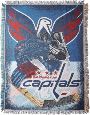 Officially Licensed NHL "Homefield Ice Advantage" Woven Tapestry Throw Blanket, 48" x 60", Multi Color