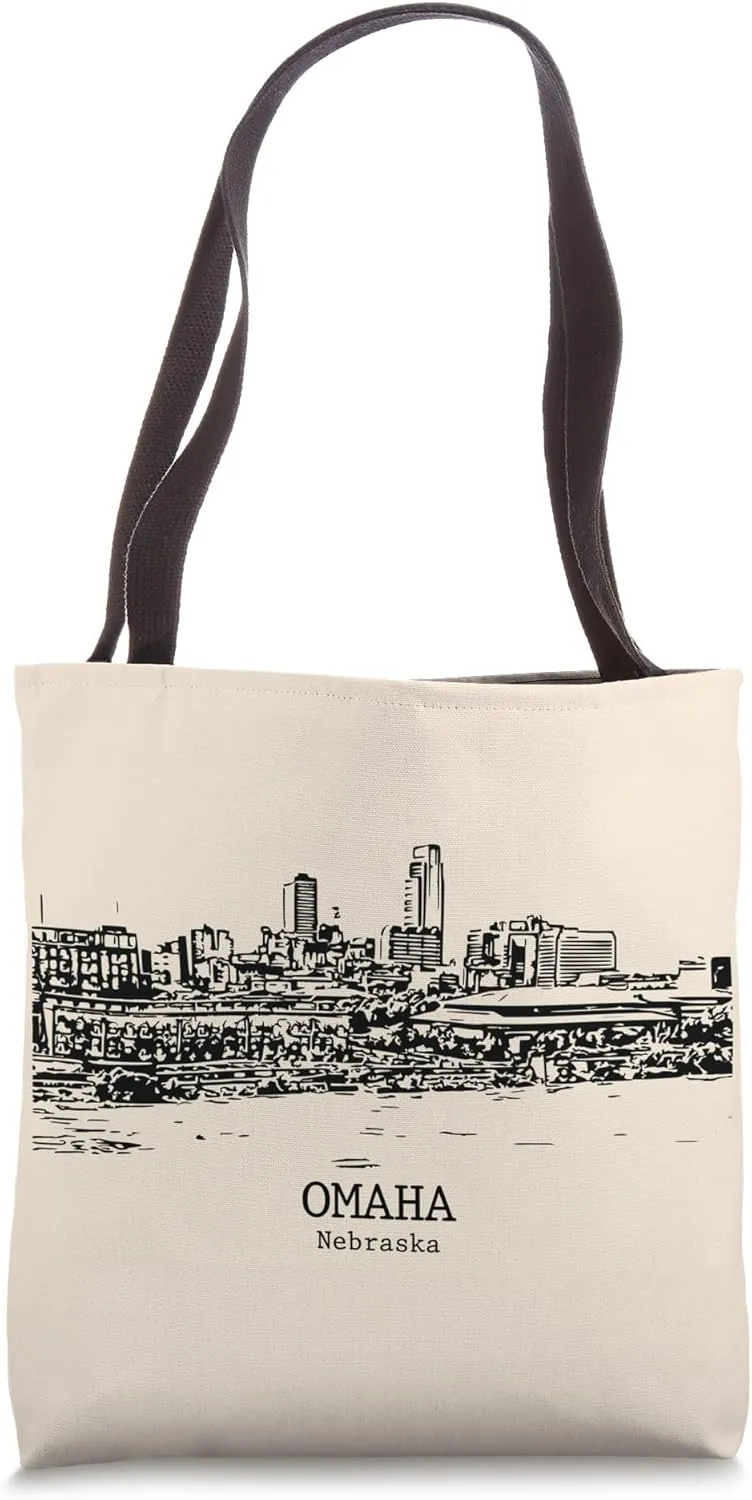 Omaha Nebraska Vintage Retro Travel Souvenir Tote Bag